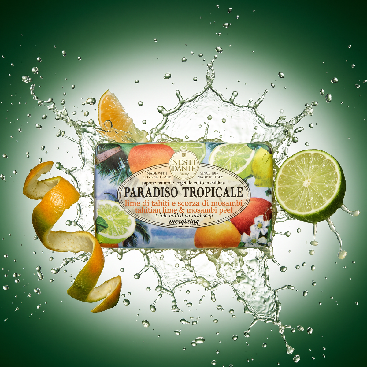 Nesti Dante Tahitian Lime & Mosambi Peel Soap 250g | Zesty Citrus Fragrance