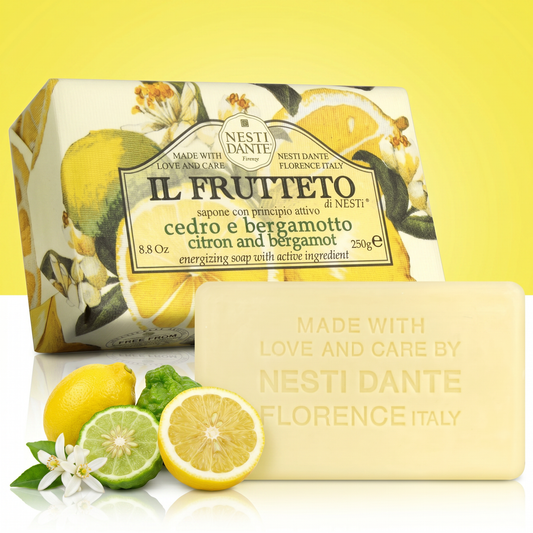 Nesti Dante Citron & Bergamot Soap 250g | Energizing Citrus Soap