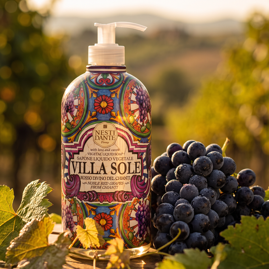 Nesti Dante Villa Sole Rosso Divino del Chianti Liquid Soap 500ml | Noble Red Grapes
