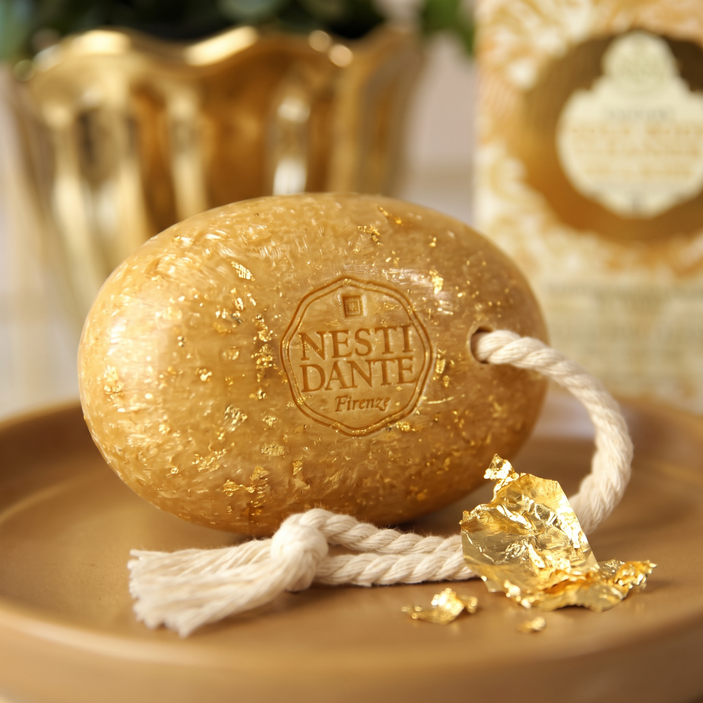 Nesti Dante Luxury Gold Body Cleanser Soap In a Rope 150g | 23K Gold Leaf Cleanser