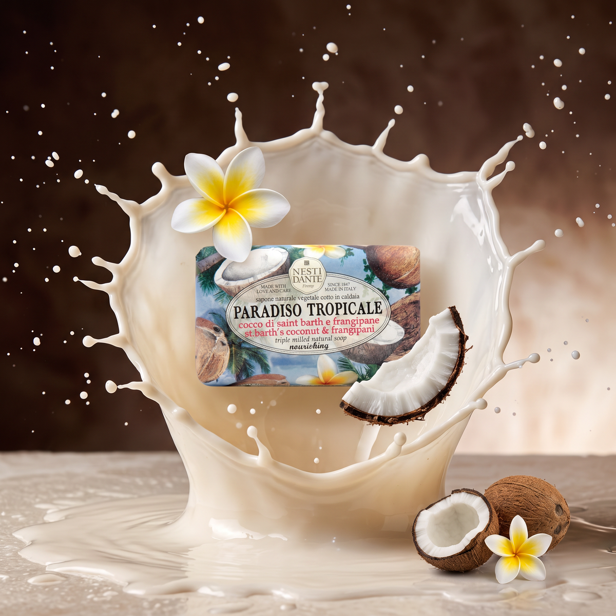Nesti Dante St. Barths Coconut & Frangipani Soap 250g | Tropical Island Fragrance
