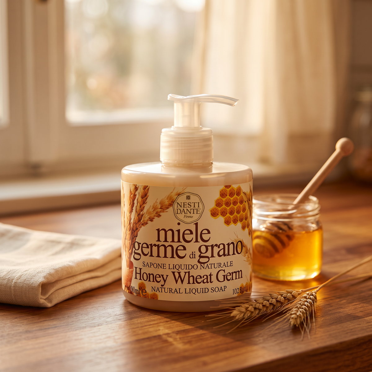 Nesti Dante Honey & Wheat Germ Liquid Soap 300ml | Nourishing Hand & Body Wash