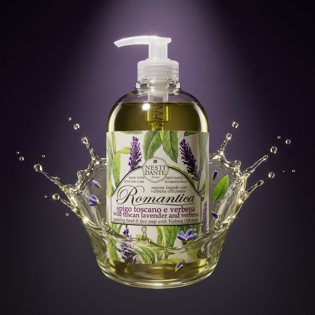 Nesti Dante Lavender & Verbena Liquid Soap 500ml | Aromatic Relaxing Wash