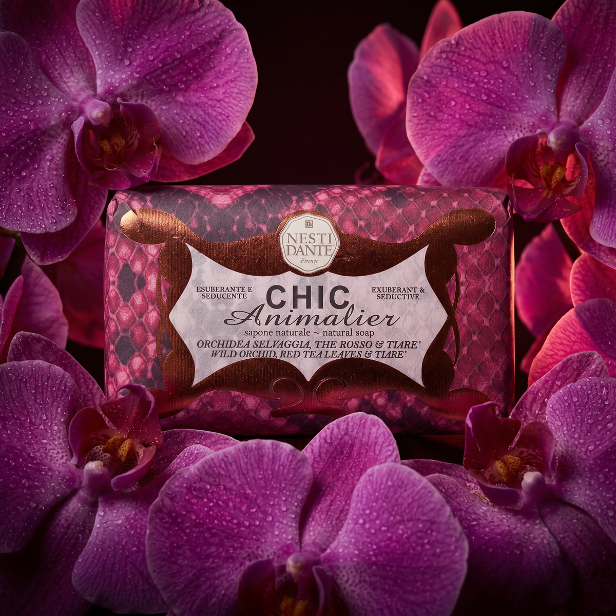 Nesti Dante Snake Soap 250g | Wild Orchid & Red Tea