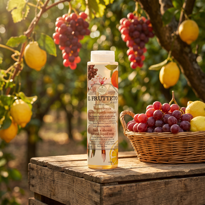 Nesti Dante Red Grape & Lemon Shower Gel 300ml | Olive Oil & Lemon Nectar
