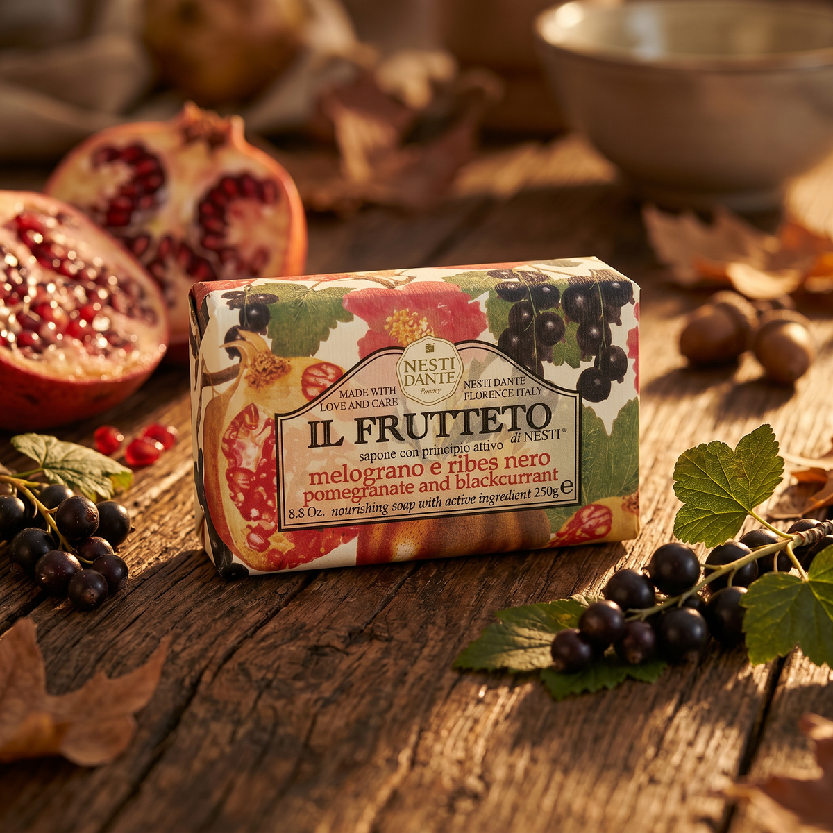 Nesti Dante Pomegranate & Blackcurrant Soap 250g | Antioxidant Fruit Soap
