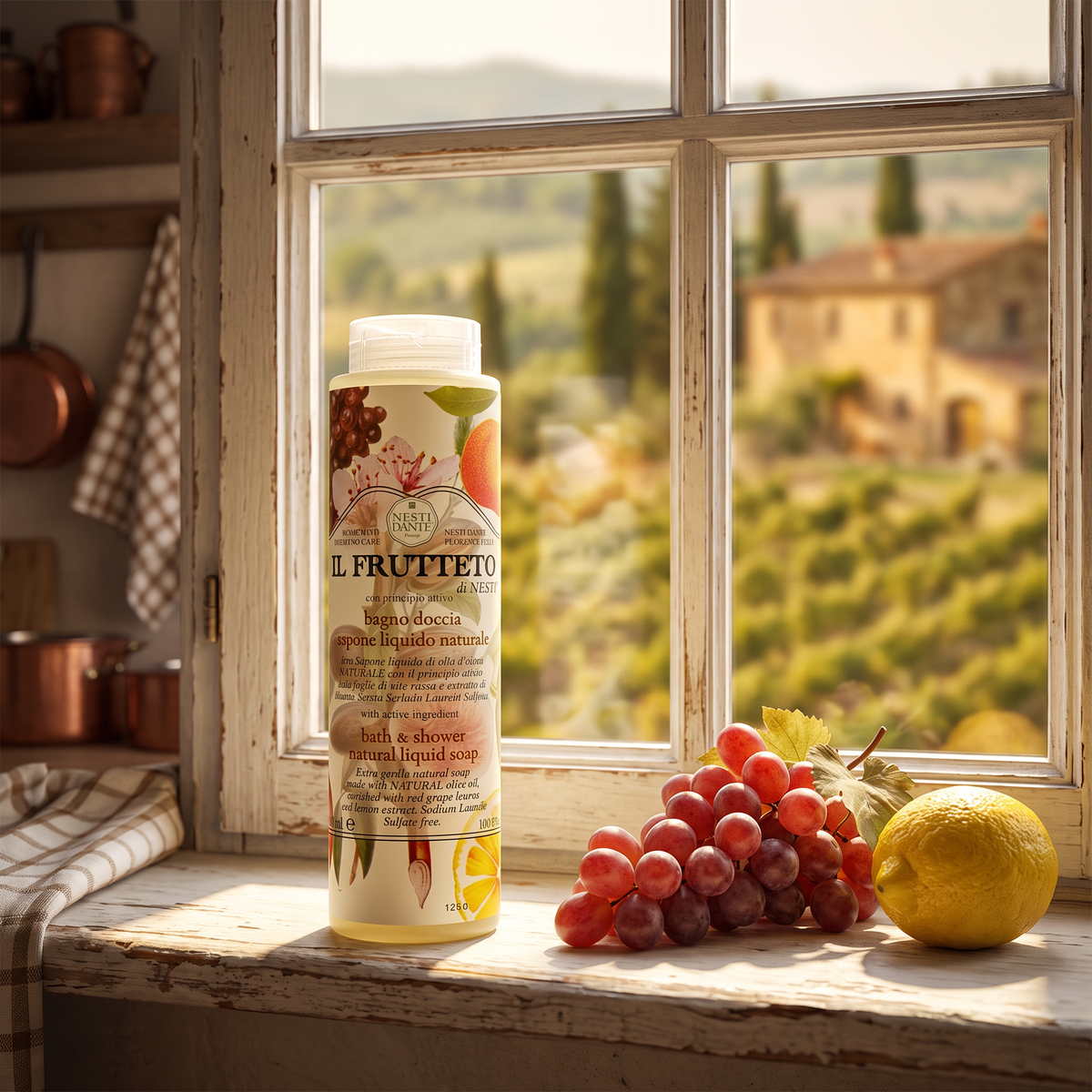 Nesti Dante Red Grape & Lemon Shower Gel 300ml | Olive Oil & Lemon Nectar