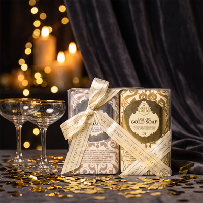 Nesti Dante Luxury Duo Gift Set | Gold & Platinum Soap 250g