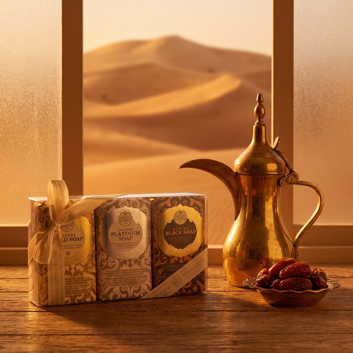 Nesti Dante Luxury Trio Gift Set | Gold, Platinum & Black Soap 250g