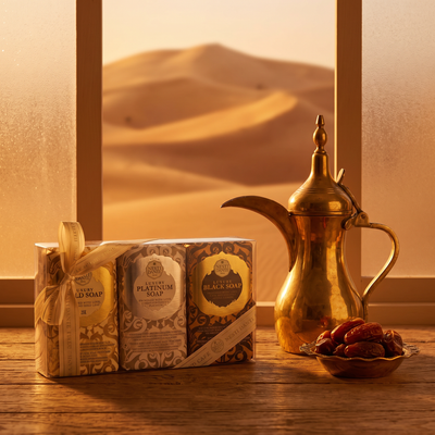 Nesti Dante Luxury Trio Gift Set | Gold, Platinum & Black Soap 250g