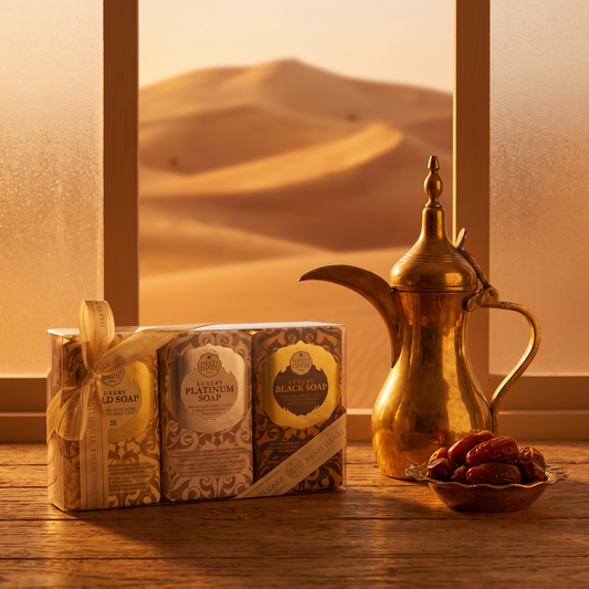 Nesti Dante Luxury Trio Gift Set | Gold, Platinum & Black Soap 250g