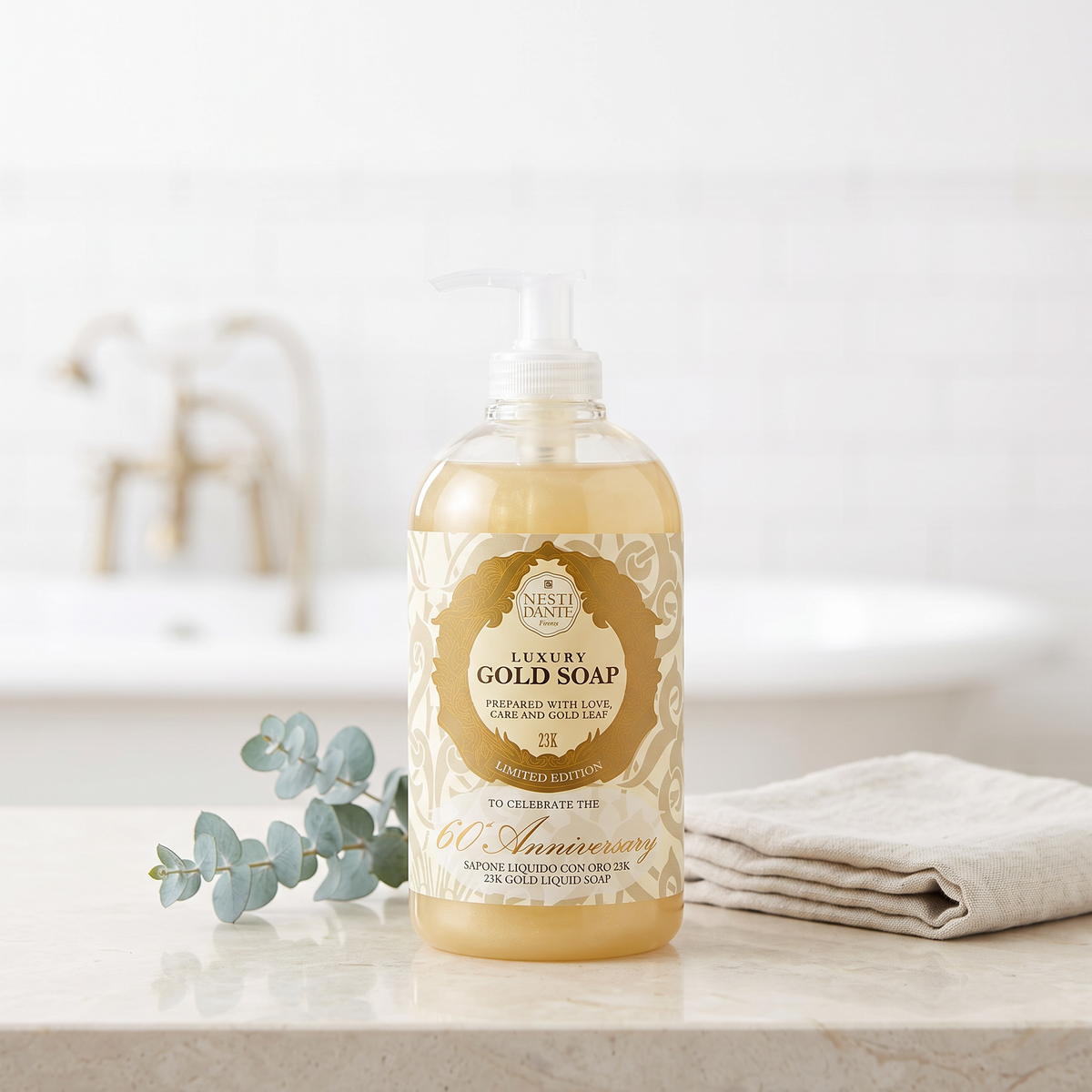 Nesti Dante Gold Liquid Soap 500ml | 23K Gold Leaf Hand Wash