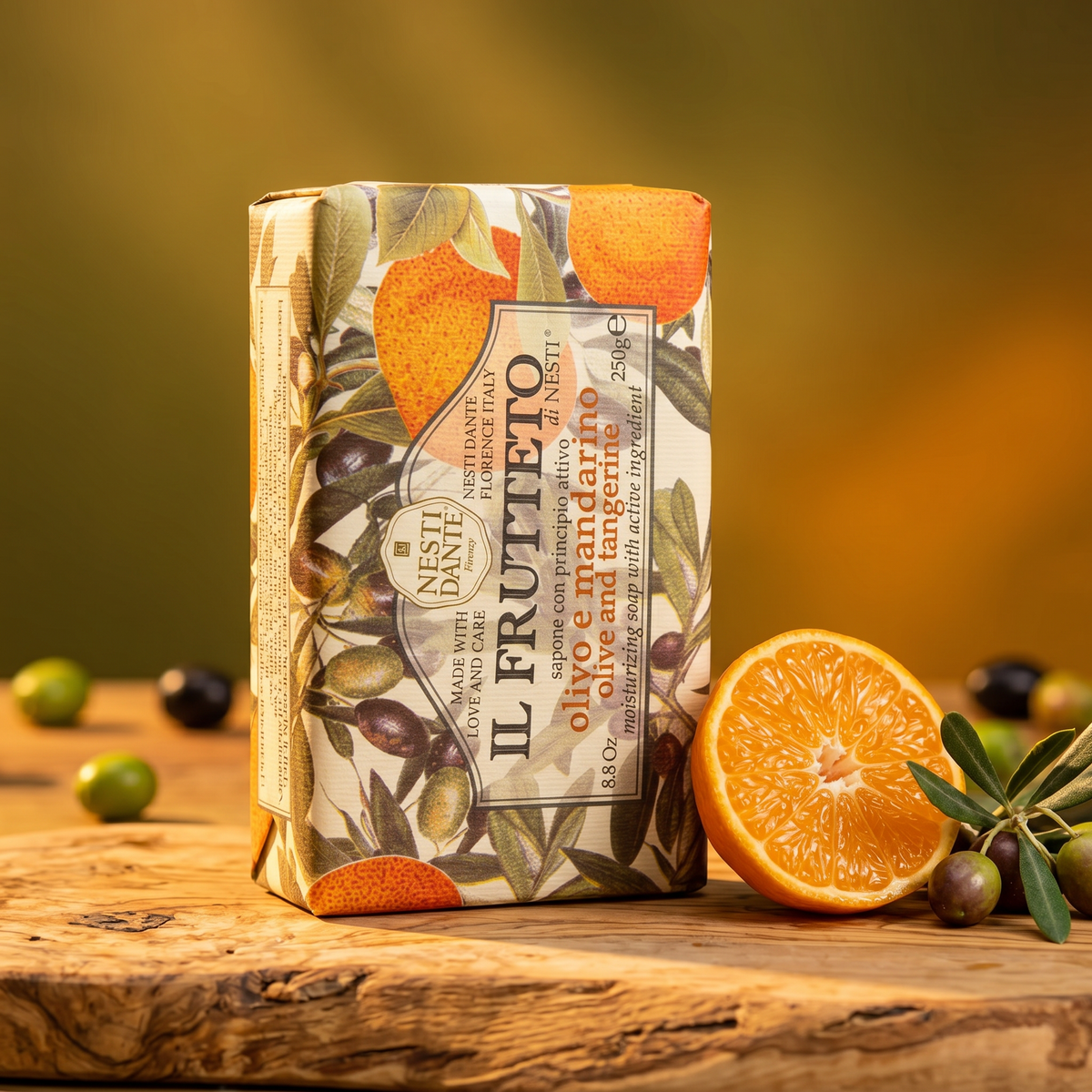 Nesti Dante Olive Oil & Tangerine Soap 250g | Gentle Citrus Soap