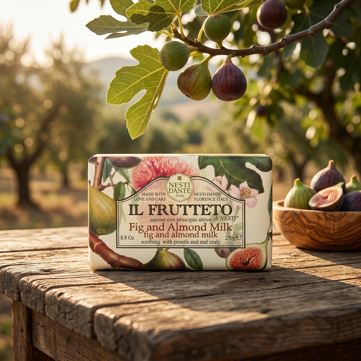 Nesti Dante Fig & Almond Milk Soap 250g | Moisturizing Italian Soap