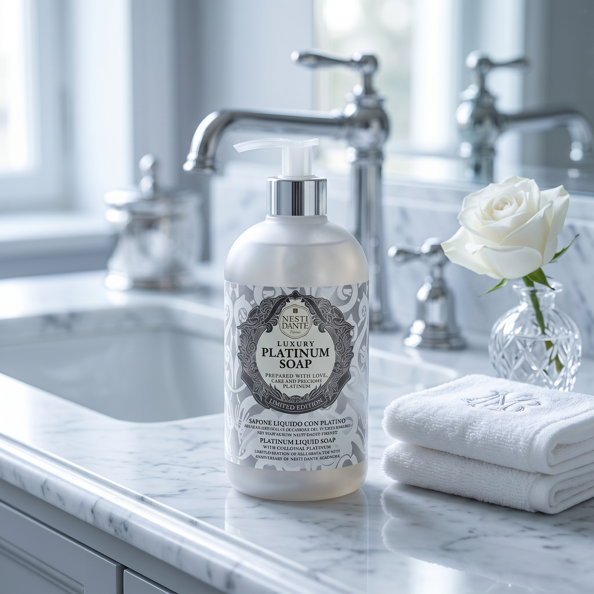 Nesti Dante Platinum Liquid Soap 500ml | Silky Platinum Infused Wash