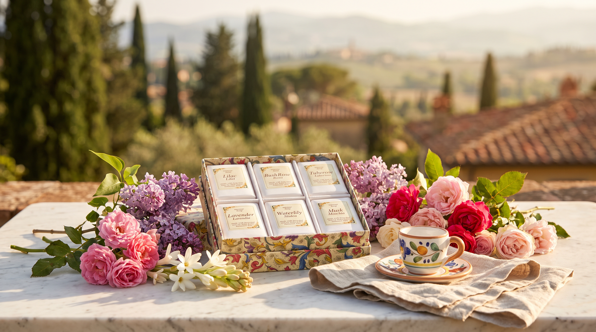 Nesti Dante Floral Notes Gift Set | 6 Italian Floral Soaps 100g