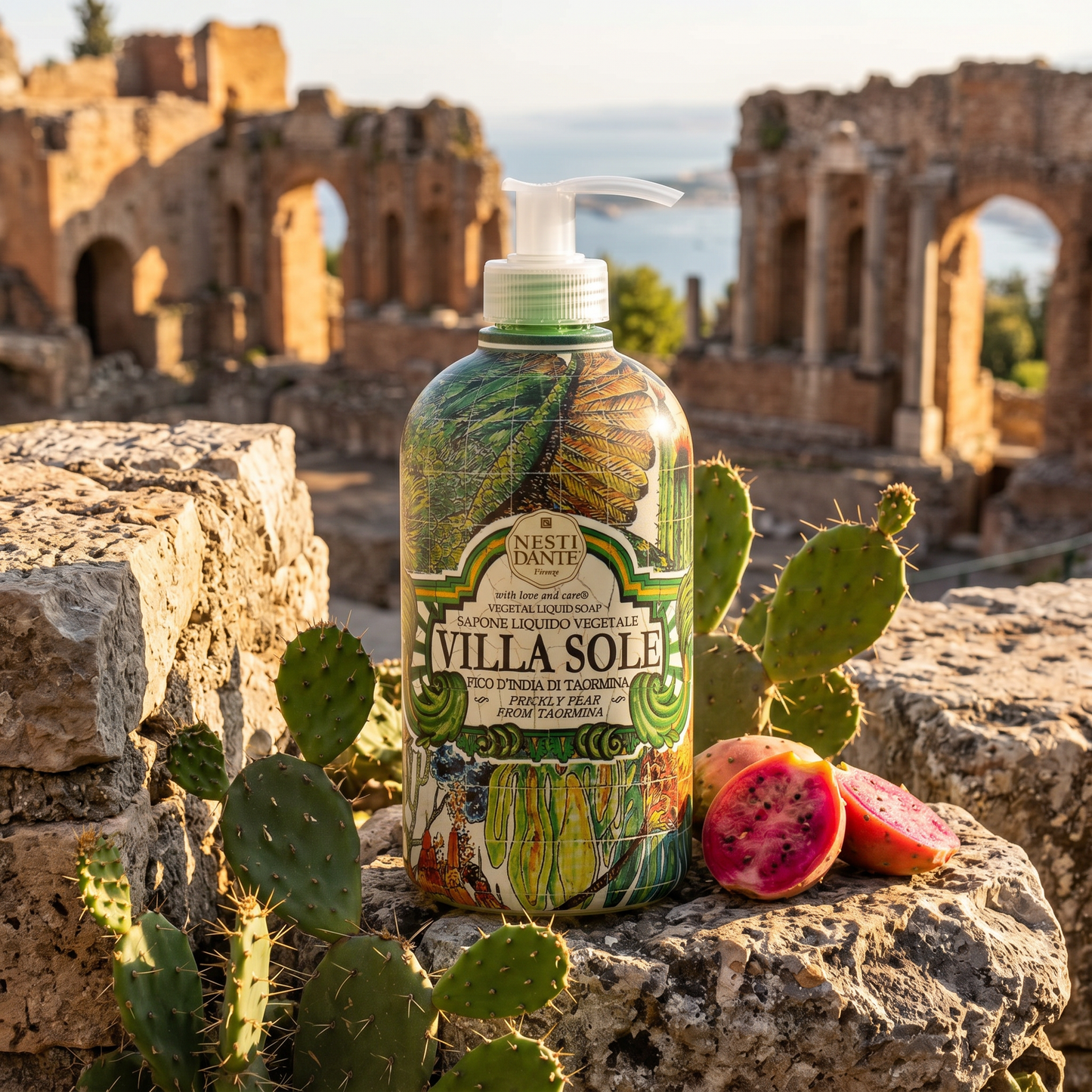 Nesti Dante Villa Sole Prickly Pear Liquid Soap 500ml | Fico d'India di Taormina