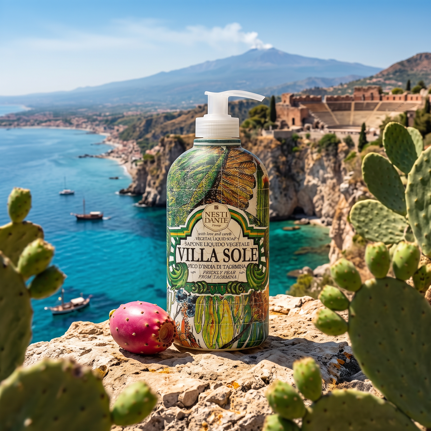 Nesti Dante Villa Sole Prickly Pear Liquid Soap 500ml | Fico d'India di Taormina