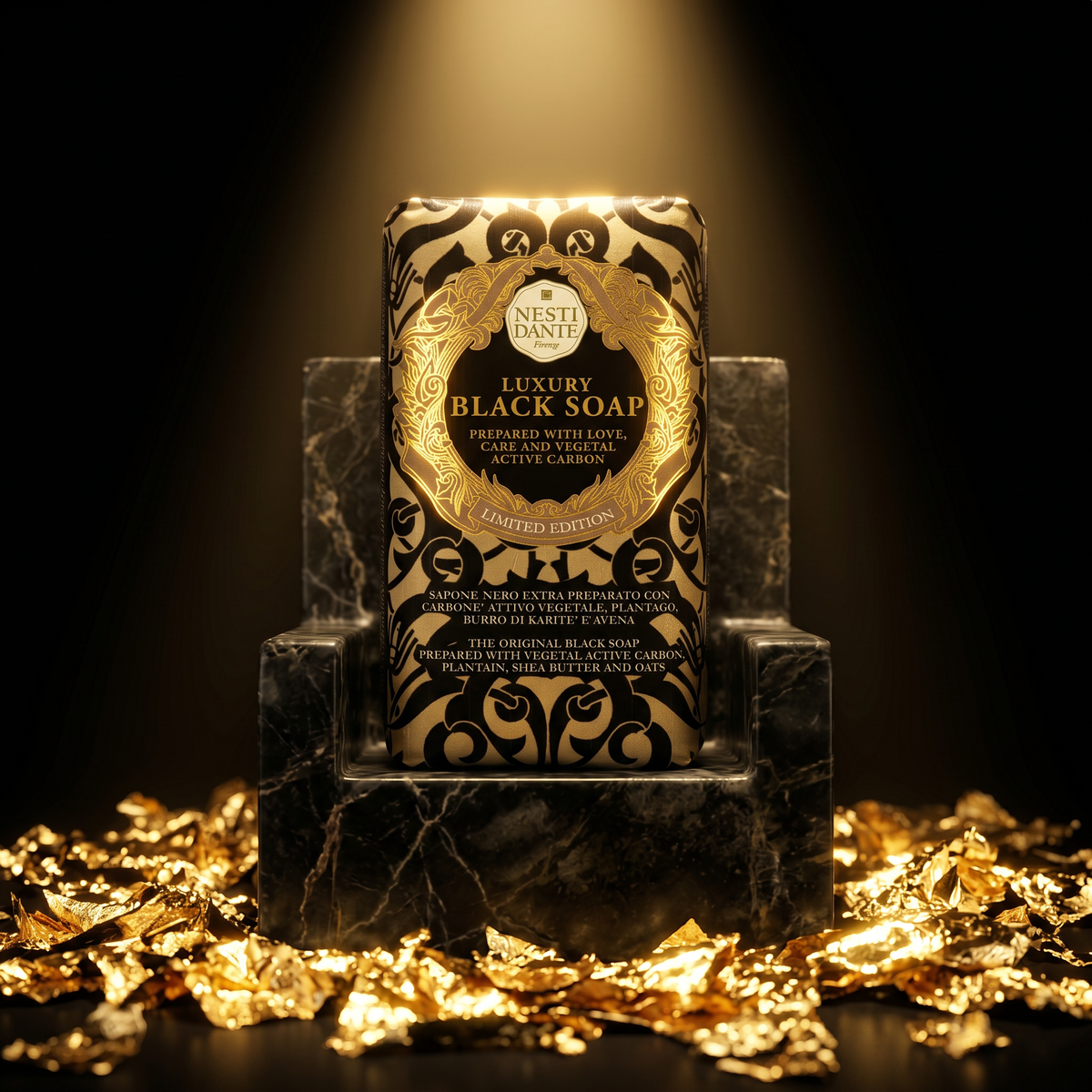 Nesti Dante Black Soap 250g | Active Carbon Detox Bar