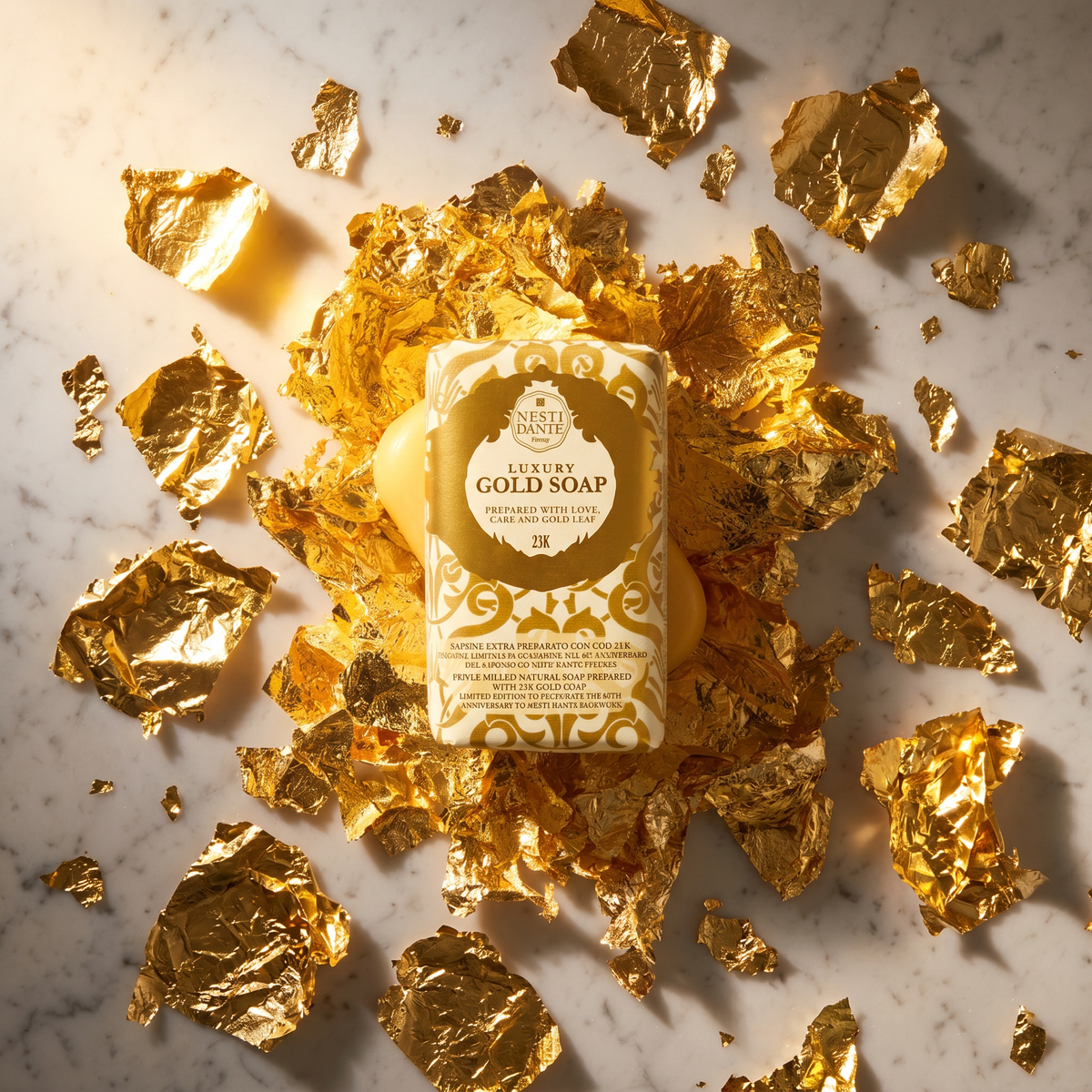 Nesti Dante Gold Soap 250g | 23K Gold Leaf Luxury Bar