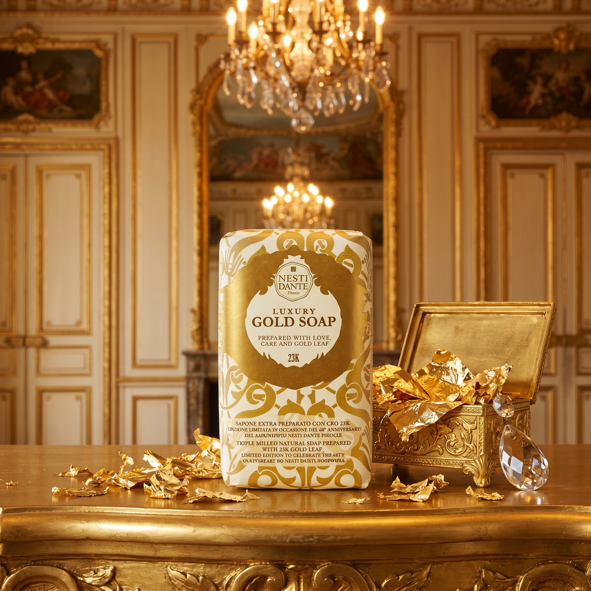 Nesti Dante Gold Soap 250g | 23K Gold Leaf Luxury Bar