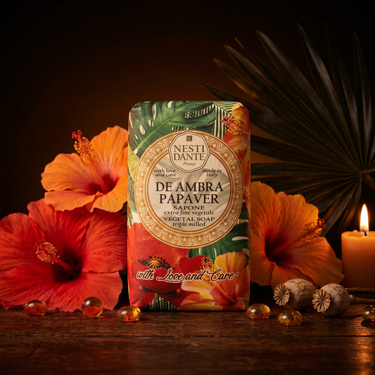 Nesti Dante De Ambra Papaver Soap | Warm Amber Italian Vegetal Soap