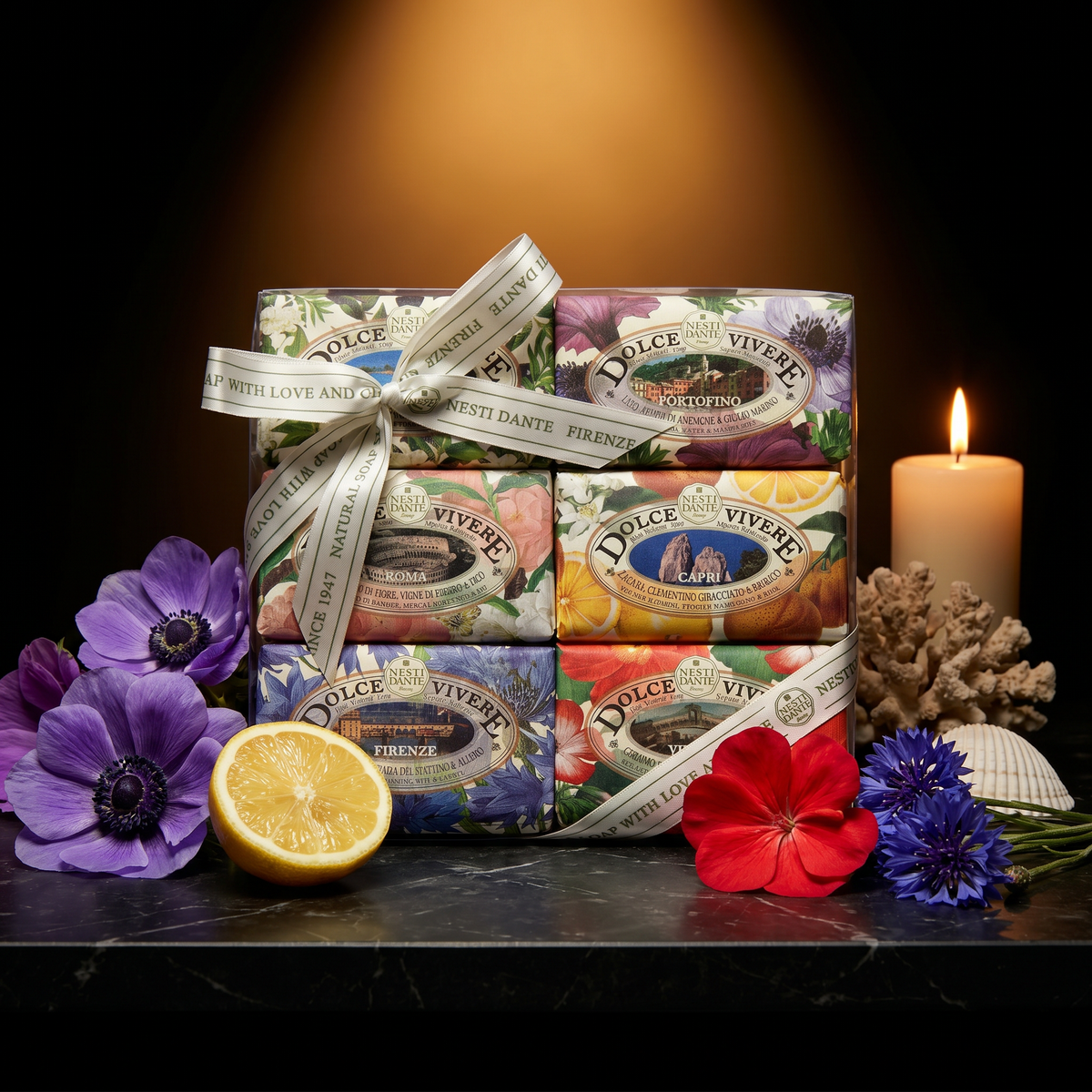 Nesti Dante Dolce Vivere Collection Gift Set | 6 Italian City-Inspired Soaps