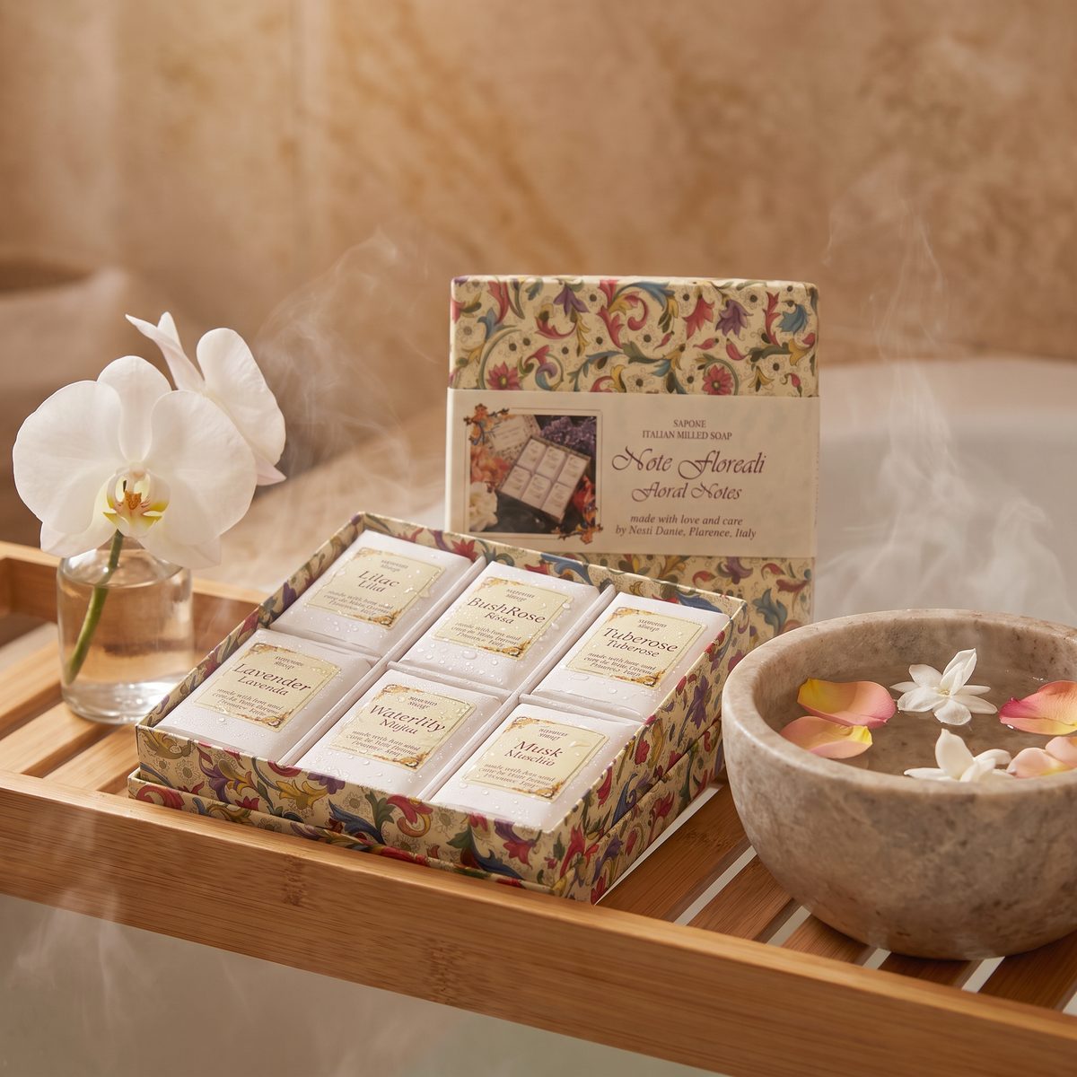 Nesti Dante Floral Notes Gift Set | 6 Italian Floral Soaps 100g