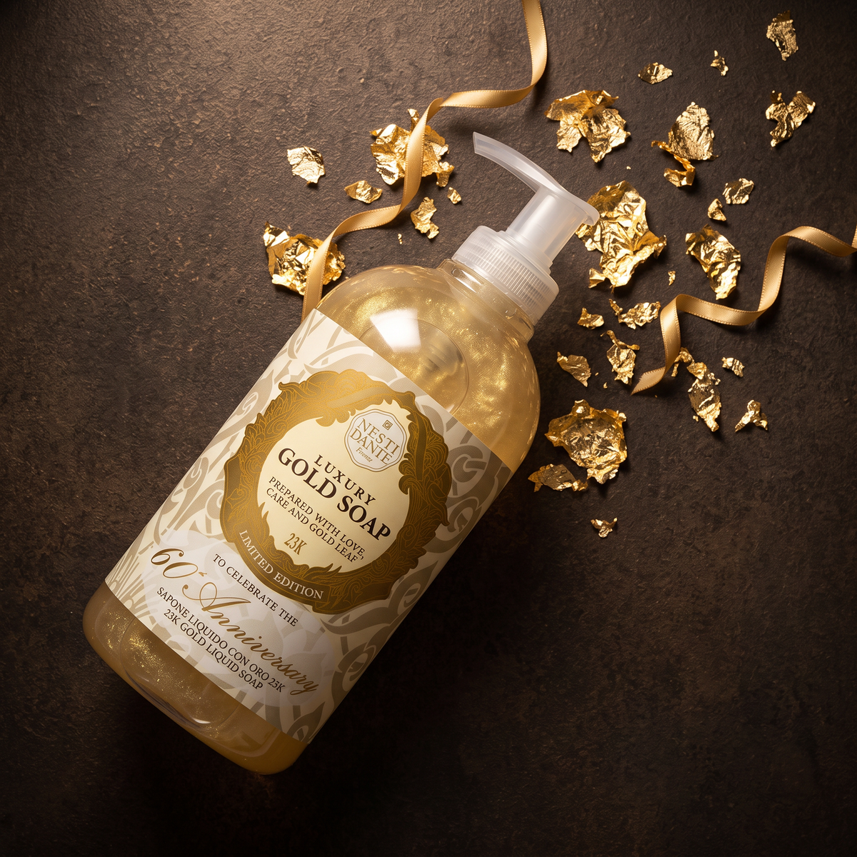 Nesti Dante Gold Liquid Soap 500ml | 23K Gold Leaf Hand Wash